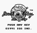 World Beach Volleyball 1991 Title Screen